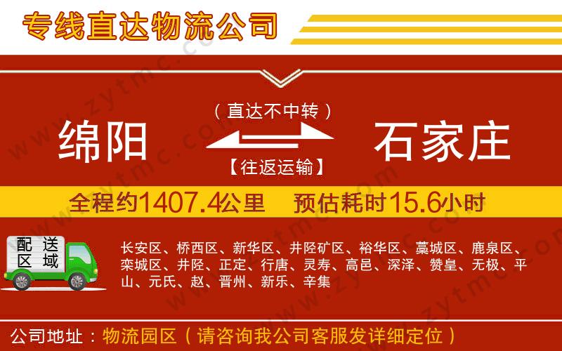 綿陽(yáng)到石家莊物流專線
