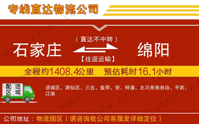 石家莊到綿陽(yáng)物流專線