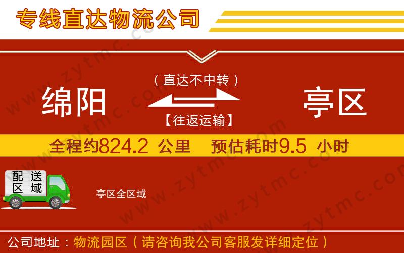 綿陽(yáng)到猇亭區(qū)物流專(zhuān)線